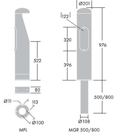 LED-Poller URBA BOLLA #96275594