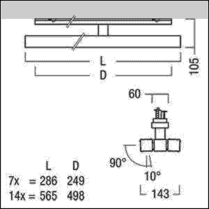 LED-Strahler 2x14 SCENO 2X14 #42943001